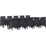  Vrtni set za objed 11 kom. Antracit Poli ratan | shoptok.hr