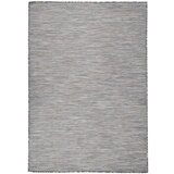 vidaXL zunanja preproga ploščato tkanje 160x230 cm rjava in črna | Shoptok.si