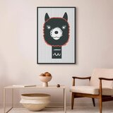  Slika - Decorative Alpaca (1 Part) Vertical 40x60 U crnom drvenom okviru | shoptok.hr