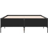  Okvir kreveta crni 120 x 200 cm od konstruiranog drvo i metal | shoptok.hr