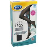 Scholl light legs kompresivne čarape 20 den, crne, l cene