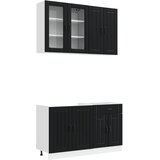  Kuhinjska jedinica LUCCA 4 pcs Crna Konstruirano drvo | Eponuda.com