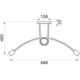 Toolight Raj Lampa 3 Crna | shoptok.hr
