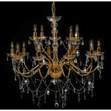  Luster s 2 razine zlatni 15 žarulja E14 | shoptok.hr
