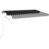 vidaXL Avtomatsko zložljiva tenda 450x350 cm antracitna | Shoptok.si