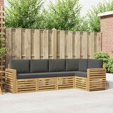 Set vanjskih sofa 5 pcs Bijela i antracit 251 x 132,5 x 73 cm | Eponuda.com