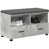  Klupa za hodnik s jastukom Betonsko Siva 80 x 38 x 46 cm | shoptok.hr