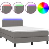  Box spring s madracem LED tamnosivi 120 x 200 cm tkanina | shoptok.hr
