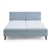 Meise Möbel Svetlo modra oblazinjena zakonska postelja z letvenim dnom 160x200 cm Piano – | Shoptok.si
