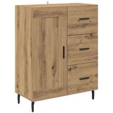 vidaXL Visok predalnik s predalom Umetni hrast 69,5 x 34 x 180 cm | Shoptok.si