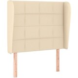 Maison Chic vzglavna omarica - nočna omarica - posteljna omarica z ušesi krem 103x23x118/128 cm blago, (21710473) Cene