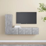 vidaXL 3-dijelni set TV ormarića siva boja betona od iverice Cijene