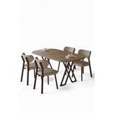 Hanah home Set trpezarijskog stola i stolica (5 delova) Axton Atlantic Pine Cappuccino | Eponuda.com