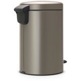 Brabantia Koš za odpadke s pedalom 12 L s plastičnim vložkom - platinum | Shoptok.si