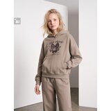Sinsay Hoodie majica s kapuljačom s printom tre&amp;scaron;anja Slike
