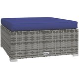 Maison Chic Vrtni stolček - Vrtni stoli za noge z blazino siv 70x70x30 cm poli ratan JS1036, (21877807) Cene