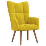  Stolica za opuštanje s osloncem za noge boja senfa baršunasta | shoptok.hr