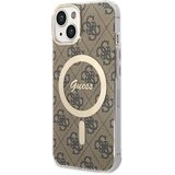 Guess Maska za telefon iPhone 15 6.1, GUHMP15SH4STW, Magsafe, Braon Cene
