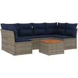  7-dijelni set vrtnih sofa od poliratana s jastucima sivi | Eponuda.ba