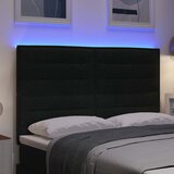  LED glava kreveta s LED trakama Crna 160 cm tkanina | shoptok.hr
