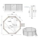  Drveni bazen CORAL 3,25x3,25 - V. 1,18 m | shoptok.hr