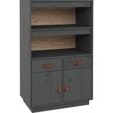 Maison Chic Visoka omara - Komoda - Predalnik siva 67x40x108,5 cm trdna borovina, (21722757) Cene
