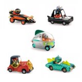 Djeco Komplet Crazy Motors - Hurry Police & Visitor X & Red skull & Dragon Fire & Mister Wings | Shoptok.si