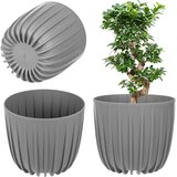 KADAX Cvetlični lonec Pokrov za cvetlični lonec 17,5 cm Okroglo Plastično Stojalo za Rože Sivo, (5000350726) | Shoptok.si