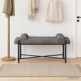  Klupa s gumbima i jastučićima Tamnosiva 110 x 40 x 46 cm Baršun | shoptok.hr