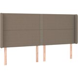  Krevet box spring s madracem LED smeđesivi 200x200 cm tkanina | shoptok.hr