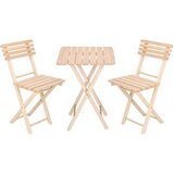 springos Zložljiva lesena vrtna garnitura za balkon., (21629708) | Shoptok.si