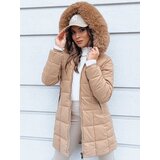 DStreet Kurtka zimowa damska pikowana LELISIA beżowa | Shoptok.si
