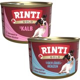 Rinti Ekonomično pakiranje Gold 24 x 185 g - Mix srca peradi i komadići teletine | shoptok.hr