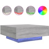 Maison Chic Klubska mizica - kavna mizica - Nizka mizica z LED lučkami siva sonoma 80x80x31 cm, (21752386) | Shoptok.si