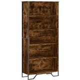 vidaXL Knjižna omara dimljeni hrast 80x31x169 cm inženirski les, (21326696) Cene