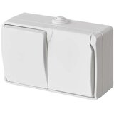 Kućni naizmenični prekidač br. 6 sa utičnicom 250V/16A IP44, bela | Eponuda.com