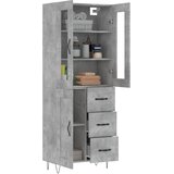  Visoka komoda siva betona 69,5x34x180 cm od konstruiranog drva | shoptok.hr