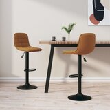 Furnova Barski stolčki 2 kosa rjav žamet, (21949402) | Shoptok.si