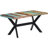  Blagovaonski stol od masivnog obnovljenog drva 160 x 80 x 75 cm | shoptok.hr