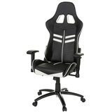 MID.YOU Gaming Stol League Pro, Črna, Bela | Shoptok.si