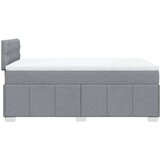  Krevet s oprugama i madracem svjetlosivi 120x190 cm od tkanine | shoptok.hr