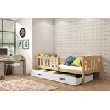 BMS Drveni dječji krevet Kubus s ladicom - svijetlo drvo - 160x80 cm - Gratis madrac od PE pjene - 8cm debljine | shoptok.hr