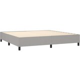 Box spring postelja z vzmetnico LED sv. siva 200x200 cm blago, (20932341) | Shoptok.si