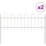 Vrtna ograja z obrobo, bleda, 3,4x0,6 m, jeklo | Shoptok.si