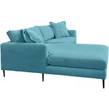 P & B KOTNA SEDEŽNA GARNITURA, rebrasti žamet svetlo modra | Shoptok.si
