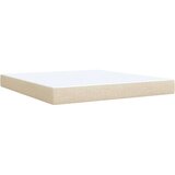 vidaXL Box spring postelja z vzmetnico krem 180x200 cm blago | Shoptok.si