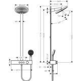 Hansgrohe tuš set s termostatsko armaturo Pulsify SHP 260 2j Eco, krom (24241000) | Shoptok.si