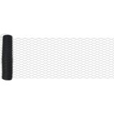 vidaXL Heksagonalna ograja Siva 0.8x50 m Jeklena, Ograjni stebri s konico 13 kos Ø32 mm 100 cm Galvanizirano jeklo | Shoptok.si