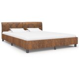 The Living Store Posteljni okvir rjav iz umetnega semiš usnja 160x200 cm - Posteljni Okvir, (21525402) | Shoptok.si