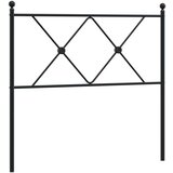  Metalno uzglavlje crno 90 cm | shoptok.hr